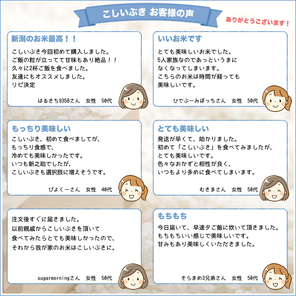 新潟産こしいぶきのレビュー