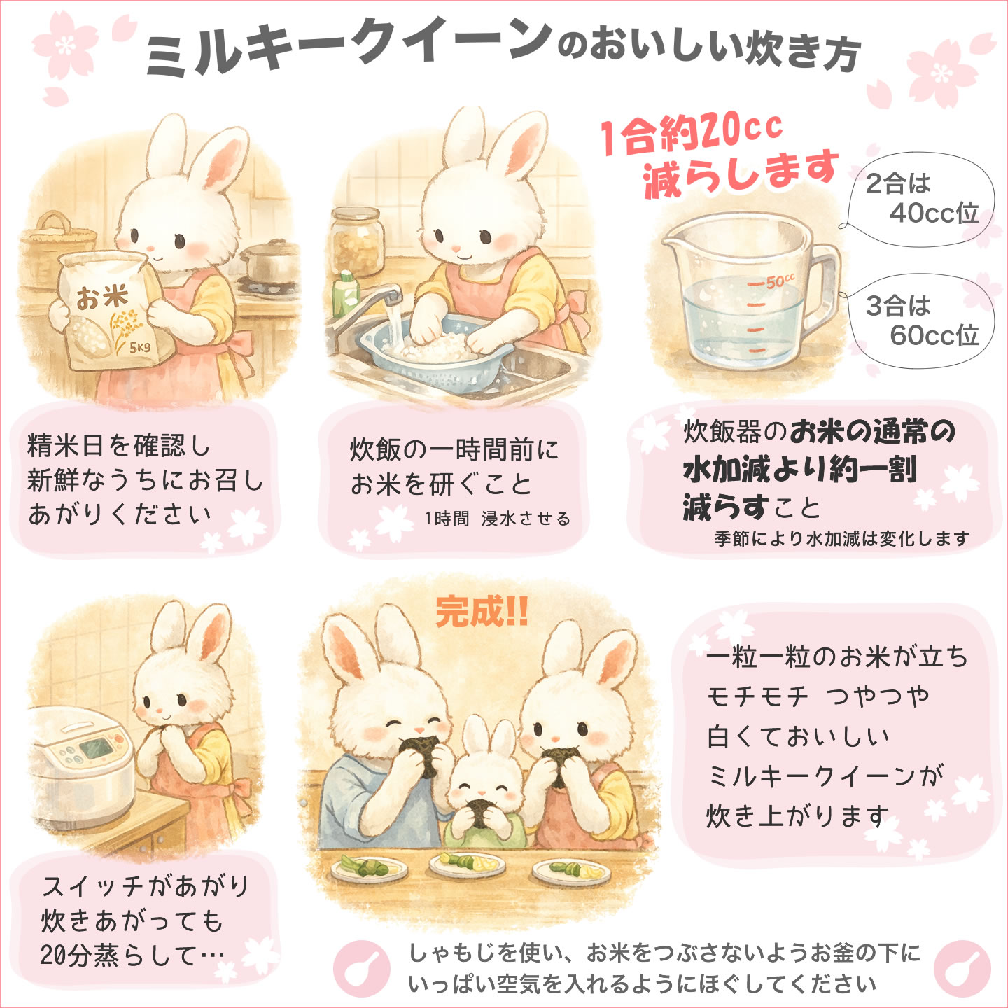 ミルキークイーンの美味しい炊き方